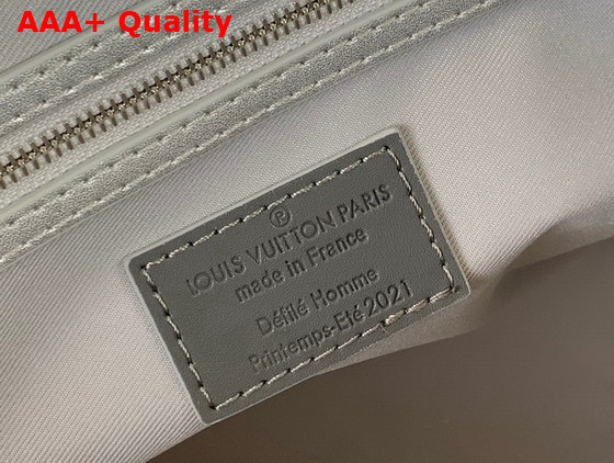 Louis Vuitton Keepall 50B Silver Cowhide Leather Damier Pattern N58041 Replica