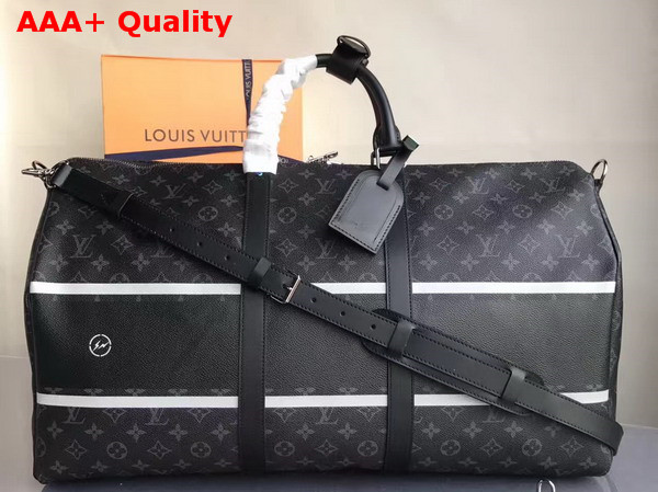 Louis Vuitton Keepall 55 Bandouliere Monogram Eclipse Flash Replica