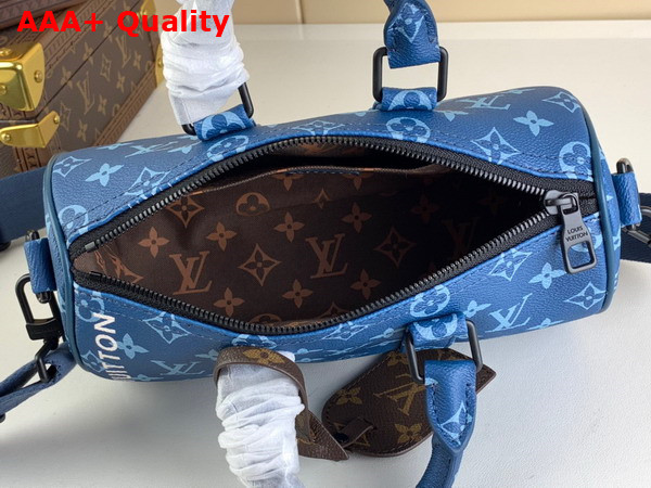 Louis Vuitton Keepall Bandouliere 25 Bag in Atlantic Blue Monogram Coated Canvas M46803 Replica