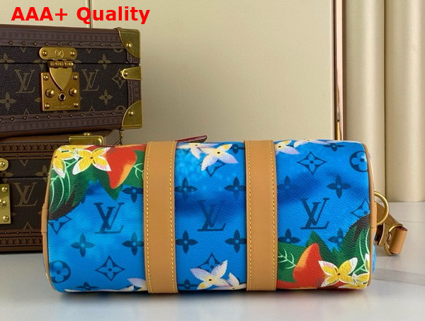 Louis Vuitton Keepall Bandouliere 25 Bag in Bright Blue Monogram Surfin Coated Canvas M24999 Replica