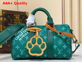 Louis Vuitton Keepall Bandouliere 25 Bag in Green Monogram Canvas Replica