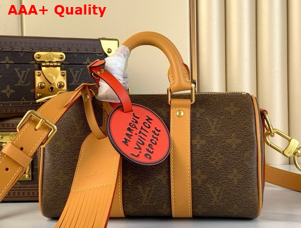 Louis Vuitton Keepall Bandouliere 25 Bag in Monogram Dust Coated Canvas M11542 Replica