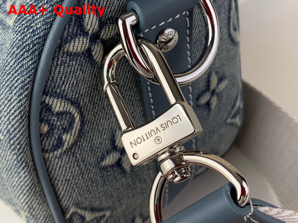 Louis Vuitton Keepall Bandouliere 25 Bag in Monogram Washed Denim Canvas M22762 Replica