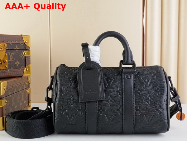 Louis Vuitton Keepall Bandouliere 25 Black Taurillon Monogram Leather M20900 Replica