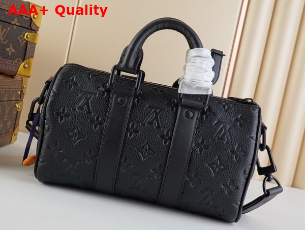 Louis Vuitton Keepall Bandouliere 25 Black Taurillon Monogram Leather M20900 Replica