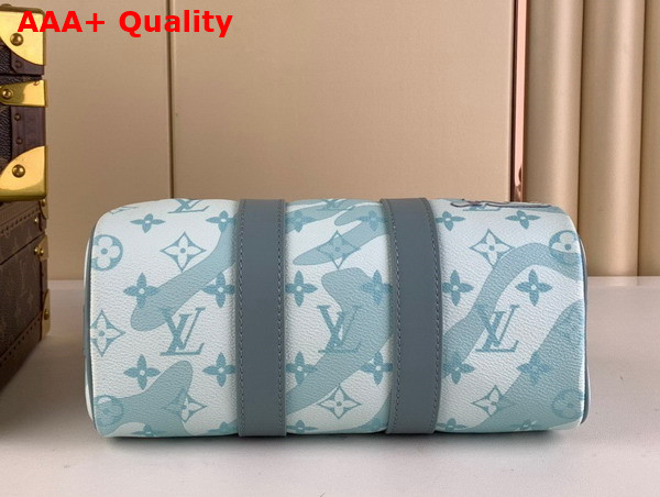 Louis Vuitton Keepall Bandouliere 25 Crystal Blue Monogram Aquagarden Coated Canvas M22527 Replica