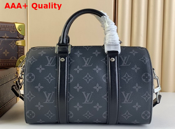 Louis Vuitton Keepall Bandouliere 25 Monogram Eclipse Reverse Coated Canvas M46271 Replica