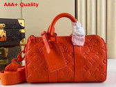 Louis Vuitton Keepall Bandouliere 25 Orange Taurillon Monogram Leather M20930 Replica