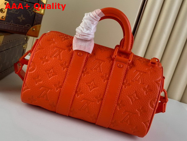 Louis Vuitton Keepall Bandouliere 25 Orange Taurillon Monogram Leather M20930 Replica