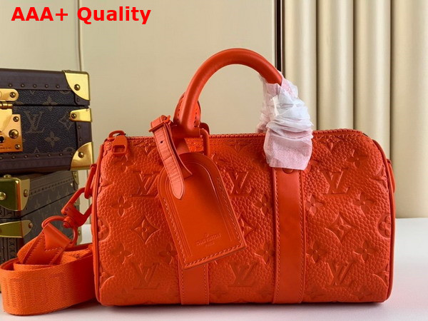 Louis Vuitton Keepall Bandouliere 25 Orange Taurillon Monogram Leather M20930 Replica