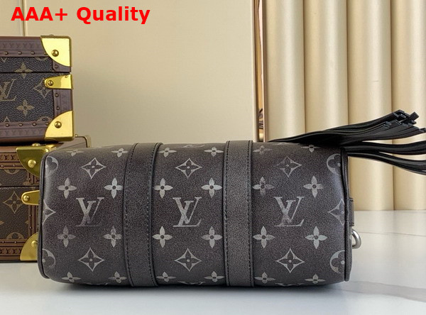 Louis Vuitton Keepall Bandouliere 25 in Black Brushed Monogram Cowhide Leather M11595 Replica