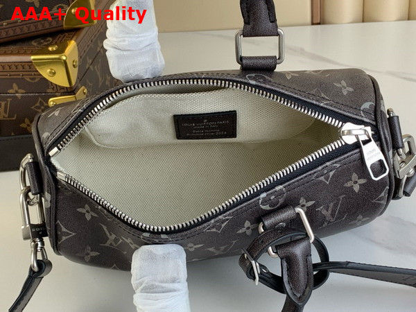 Louis Vuitton Keepall Bandouliere 25 in Black Brushed Monogram Cowhide Leather M11595 Replica