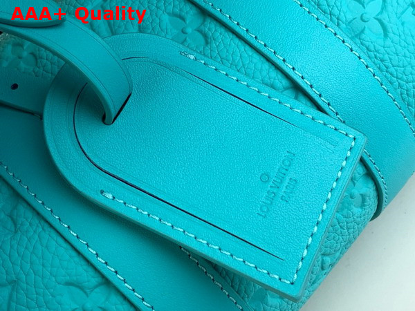 Louis Vuitton Keepall Bandouliere 25 in Turquoise Taurillon Monogram Embossed Cowhide Leather M11996 Replica