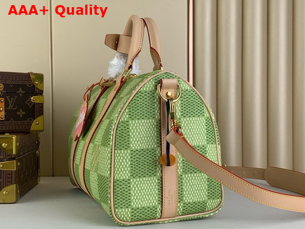 Louis Vuitton Keepall Bandouliere 35 Green Damier Golf Coated Canvas N40671 Replica