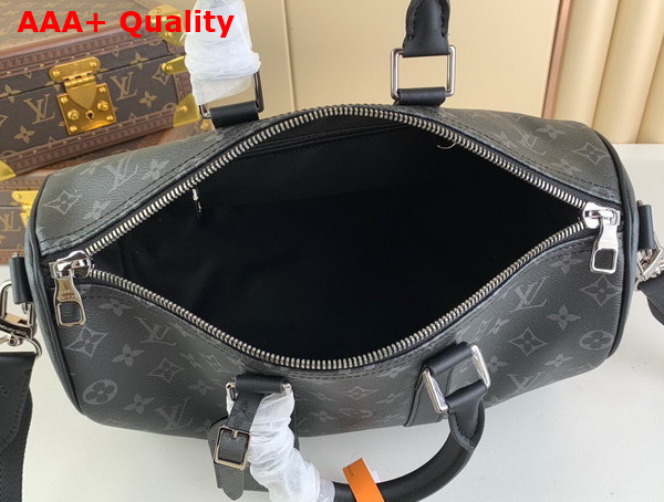 Louis Vuitton Keepall Bandouliere 35 Monogram Eclipse Coated Canvas Replica