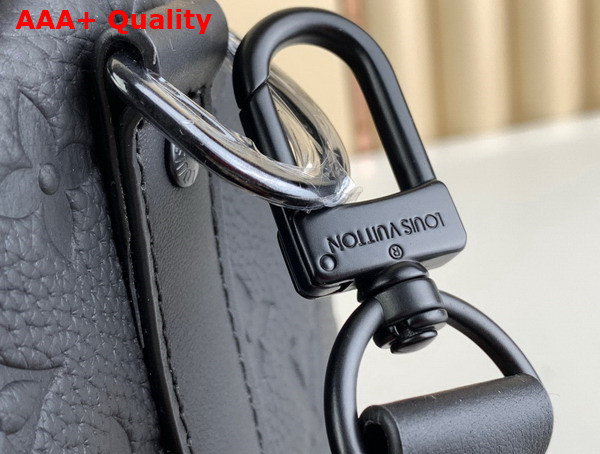 Louis Vuitton Keepall Bandouliere 35 in Black Monogram Empreinte Cowhide Leather Replica