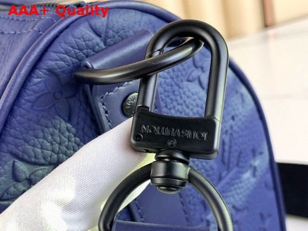 Louis Vuitton Keepall Bandouliere 35 in Sapphire Taurillon Monogram Embossed Cowhide Leather M11691 Replica