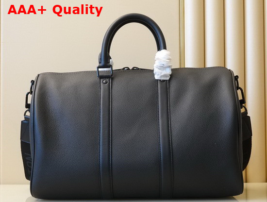 Louis Vuitton Keepall Bandouliere 40 LV Aerogram Version Black Cowhide Leather M57088 Replica