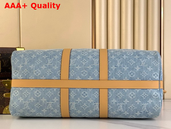 Louis Vuitton Keepall Bandouliere 45 Bag in Sky Blue Monogram Denim M25334 Replica