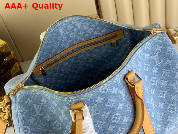 Louis Vuitton Keepall Bandouliere 45 Bag in Sky Blue Monogram Denim M25334 Replica