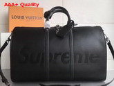 Louis Vuitton Keepall Bandouliere 45 Black Epi Leather Supreme Replica