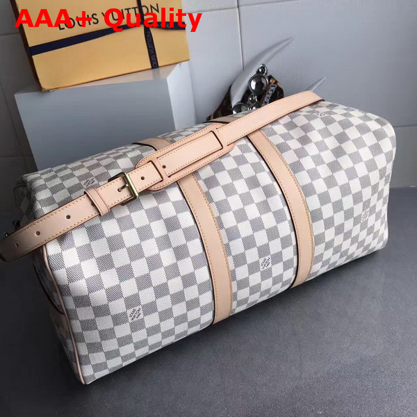 Louis Vuitton Keepall Bandouliere 45 Damier Azur Canvas N48223 Replica