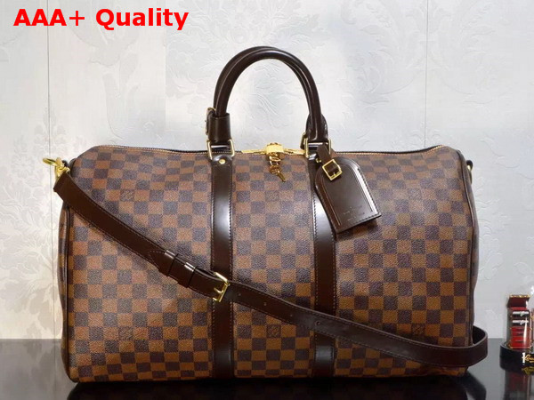 Louis Vuitton Keepall Bandouliere 45 Damier Ebene N41428 Replica