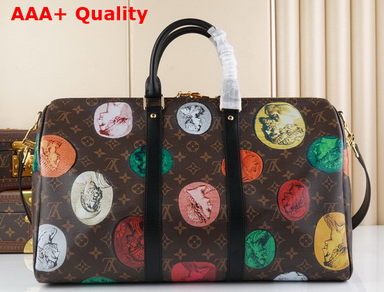 Louis Vuitton Keepall Bandouliere 45 Monogram Cameo Printed Canvas M59261 Replica