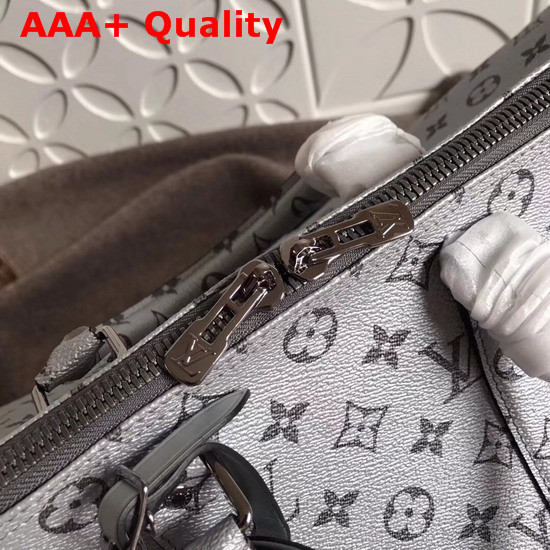 Louis Vuitton Keepall Bandouliere 45 Monogram Silver Coated Canvas Replica