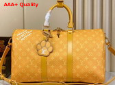 Louis Vuitton Keepall Bandouliere 45 Yellow Monogram Heritage Coated Canvas M12880 Replica