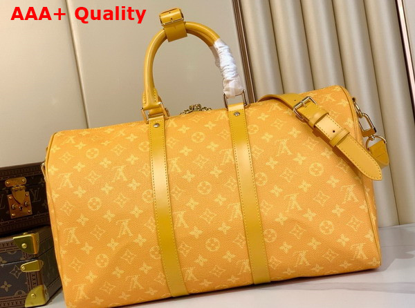 Louis Vuitton Keepall Bandouliere 45 Yellow Monogram Heritage Coated Canvas M12880 Replica