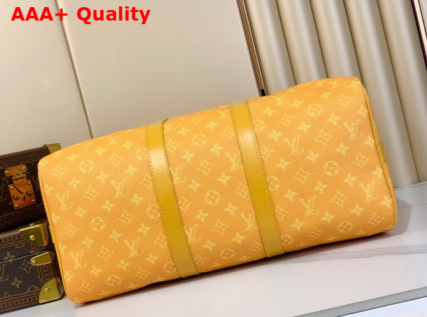 Louis Vuitton Keepall Bandouliere 45 Yellow Monogram Heritage Coated Canvas M12880 Replica