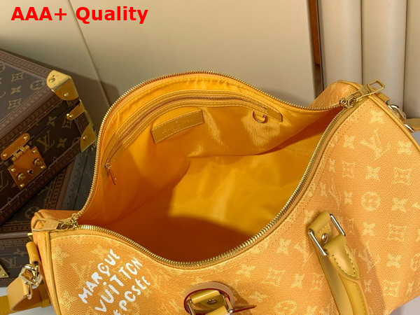 Louis Vuitton Keepall Bandouliere 45 Yellow Monogram Heritage Coated Canvas M12880 Replica