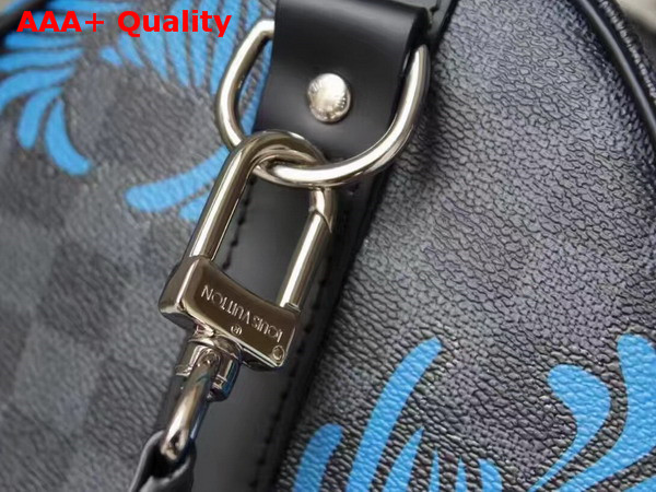 Louis Vuitton Keepall Bandouliere 45 in Damier Graphite with Rope Pattern N41700 Replica