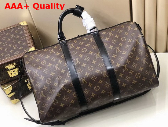 Louis Vuitton Keepall Bandouliere 45 in Monogram Canvas with a Printed Cartoon Wolf Replica