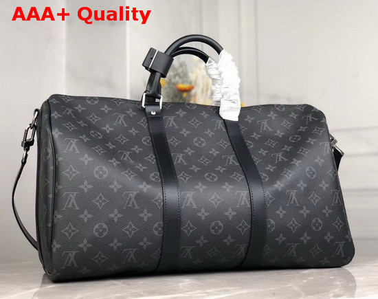 Louis Vuitton Keepall Bandouliere 45 in Monogram Eclipse Canvas M40569 Replica