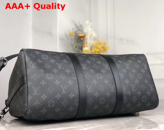 Louis Vuitton Keepall Bandouliere 45 in Monogram Eclipse Canvas M40569 Replica