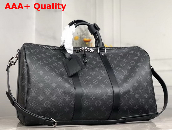 Louis Vuitton Keepall Bandouliere 45 in Monogram Eclipse Canvas M40569 Replica