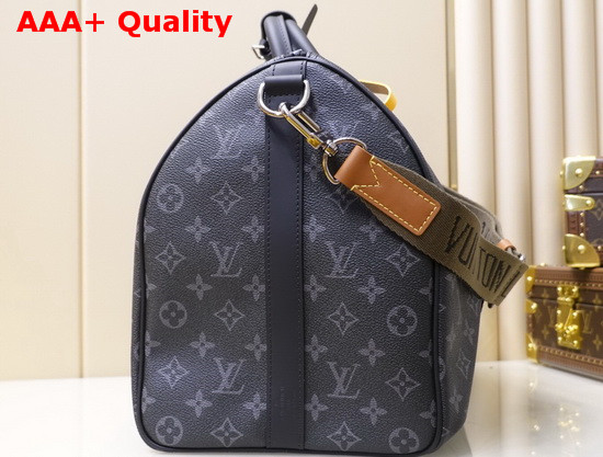 Louis Vuitton Keepall Bandouliere 45 in Monogram Eclipse Canvas Replica