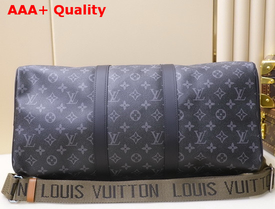 Louis Vuitton Keepall Bandouliere 45 in Monogram Eclipse Canvas Replica