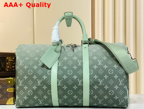 Louis Vuitton Keepall Bandouliere 45 in Monogram Gradient Coated Canvas Khaki Green M11718 Replica