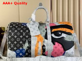 Louis Vuitton Keepall Bandouliere 45 in Multicolor Monogram Coated Canvas and Cowhide Leather M23160 Replica