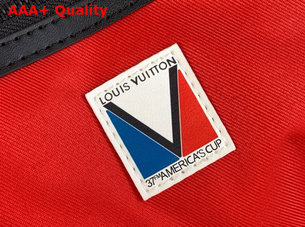 Louis Vuitton Keepall Bandouliere 50 Bag Red and Blue Damier Flags Coated Canvas M11674 Replica