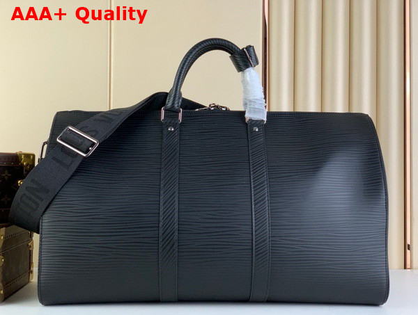 Louis Vuitton Keepall Bandouliere 50 Bag in Black Epi XL Grained Leather Replica