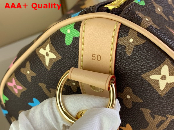 Louis Vuitton Keepall Bandouliere 50 Bag in Black Multicolor Monogram Canvas Replica