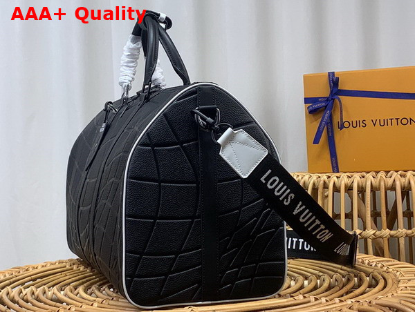 Louis Vuitton Keepall Bandouliere 50 Bag in Black Taurillon Calf Leather for 2022 FIFA World Cup M21382 Replica