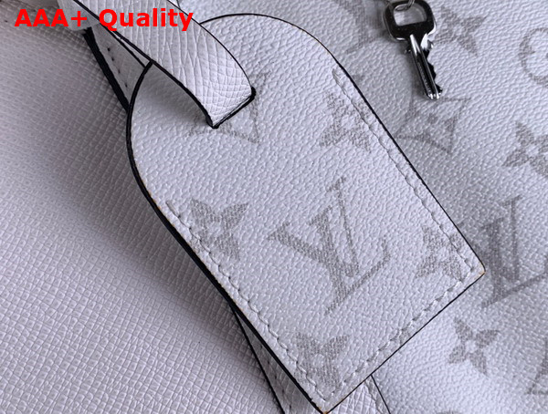 Louis Vuitton Keepall Bandouliere 50 Bag in Optic White Monogram Coated Canvas and Taiga Cowhide Leather M30885 Replica