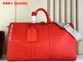 Louis Vuitton Keepall Bandouliere 50 Bag in Vermillion Red Epi XL Grained Leather M23721 Replica