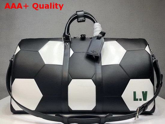 Louis Vuitton Keepall Bandouliere 50 Black Epi Leather FIFA World Cup Edition Replica