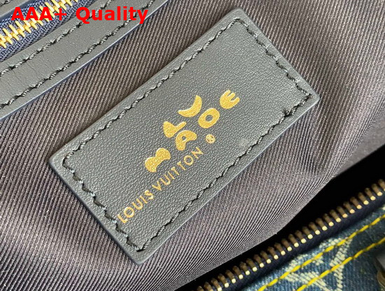 Louis Vuitton Keepall Bandouliere 50 Blue Monogram Denim and Navy Blue Taurillon Leather M45975 Replica